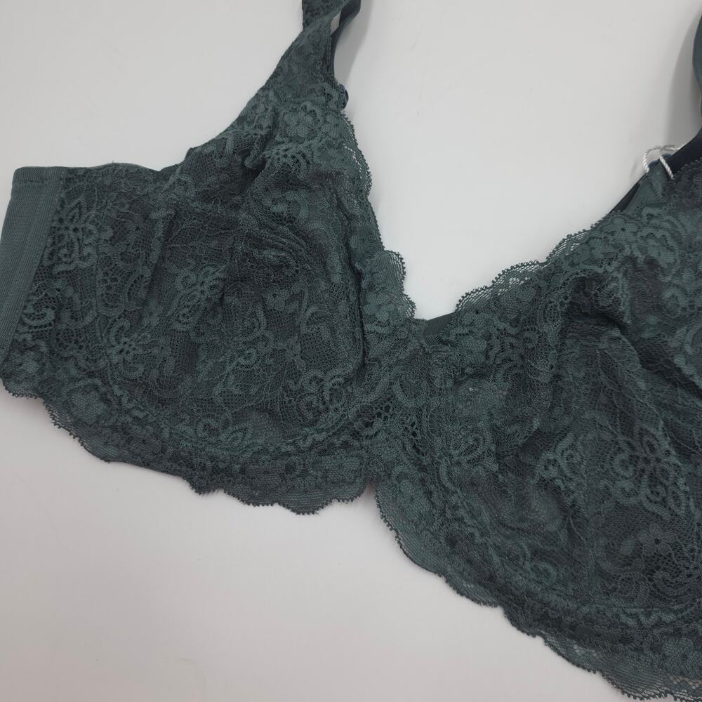 HSIA All-Over Floral Lace Bra 0070 in Balsam Blue Size 36C - Picture 3 of 7